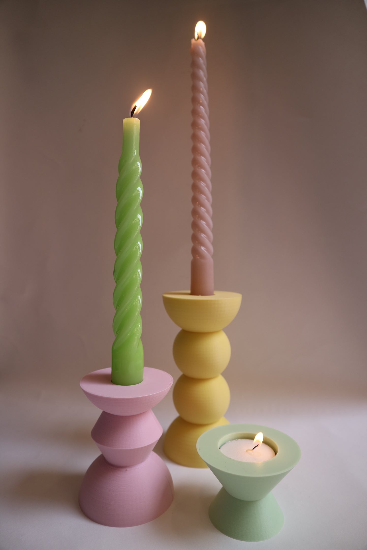 Tes Candleholders - Pastel