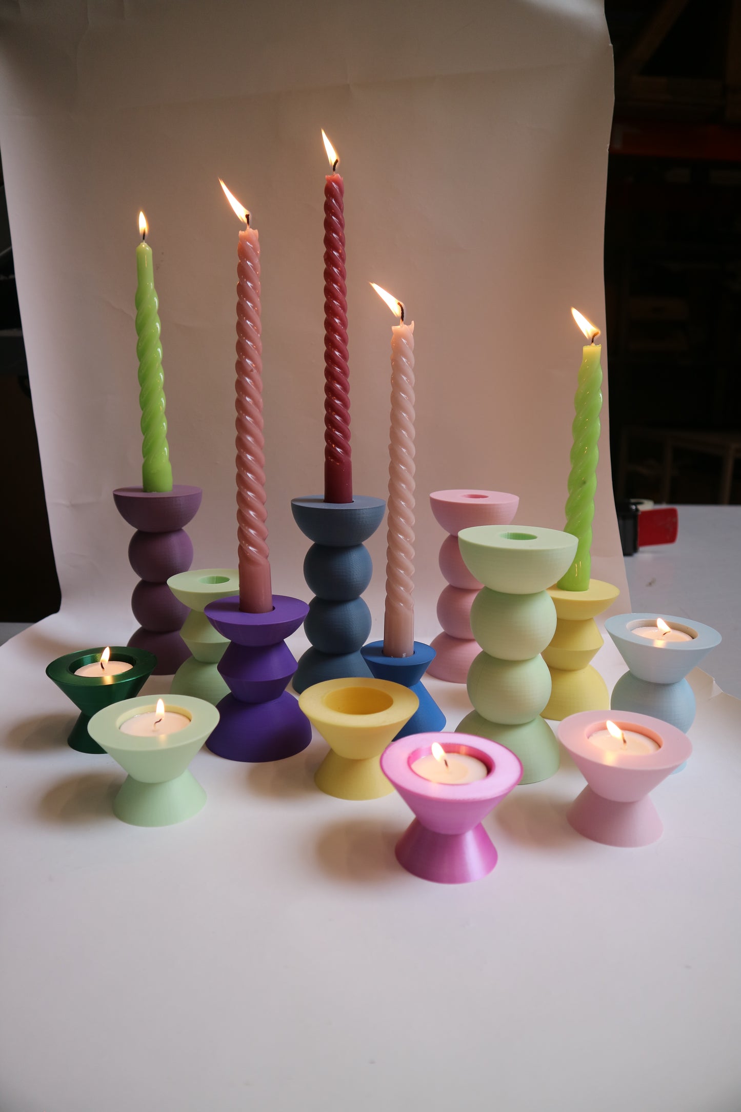 Tes Candleholders - Pastel